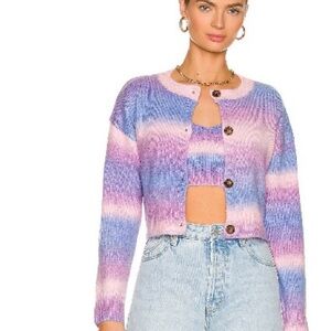 Women's Purple and Pink Ombre Sweater